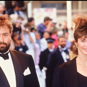 "ANNE PARILLAUD" ET "LUC BESSON" - FESTIVAL CANNES 1990 - ARCHIVES "PLAN SERRE" FEMININ ACTRICE COMEDIENNE REALISATEUR00/05/1990 - 