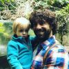 Bixente, le fils de Natasha St-Pier, dans les bras de son papa Grégory à Montreal. Février 2018