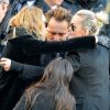 David Hallyday, Laura Smet, Laeticia Hallyday et ses filles Jade et Joy devant l'église de la Madeleine pour les obsèques de Johnny Hallyday à Paris, France, le 9 décembre 2017. © Veeren/Bestimage