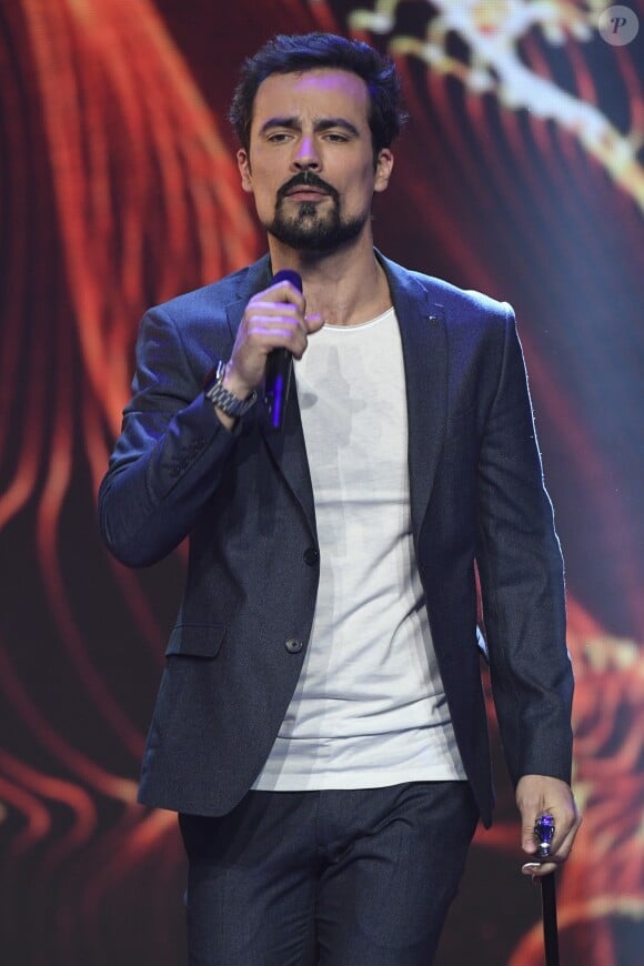 Exclusif - Damien Sargue (Les 3 Mousquetaires) lors de l'enregistrement de l'émission "Les 40 ans du Disco" au Palais des Sports de Paris le 28 mars 2017. © Pierre Perusseau/Bestimage
