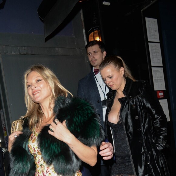 Kate Moss - Soirée d'anniversaire du photographe Mert Alas au restaurant "MNKY HSE" à Londres, le 19 février 2018.