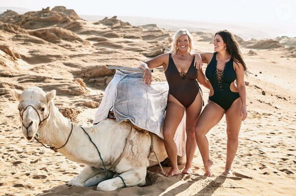 Ashley Graham et sa mère Linda sont les égéries de la nouvelle collection (croisière 2018) d'Ashley Graham x Swimsuits For All. Février 2018.