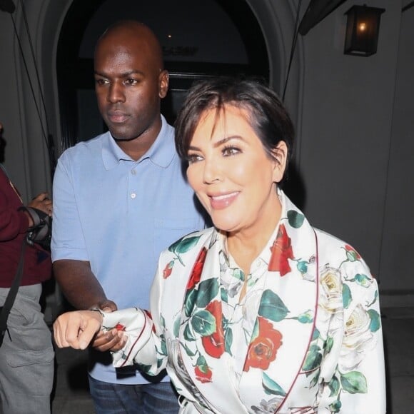 Kris Jenner et son compagnon Corey Gamble ont dîné avec Tommy Hilfiger à West Hollywood Le 14 octobre 2017 