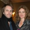 Semi-exclusif - Florian Zeller et sa femme Marine Delterme - Générale de la pièce "Quelque part dans cette vie" au théâtre Edouard VII à Paris le 12 février 2018. © Coadic Guirec-Pierre Perusseau/Bestimage