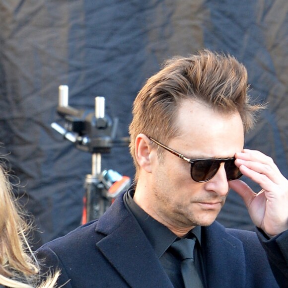 David Hallyday - Arrivées des personnalités en l'église de La Madeleine pour les obsèques de Johnny Hallyday à Paris le 8 decembre 2017. © Veeren/Bestimage