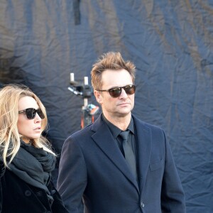 Laura Smet, David Hallyday - Arrivées des personnalités en l'église de La Madeleine pour les obsèques de Johnny Hallyday à Paris le 8 decembre 2017. © Veeren/Bestimage