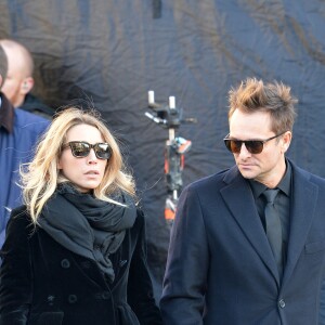 Laura Smet, David Hallyday - Arrivées des personnalités en l'église de La Madeleine pour les obsèques de Johnny Hallyday à Paris le 8 decembre 2017. © Veeren/Bestimage