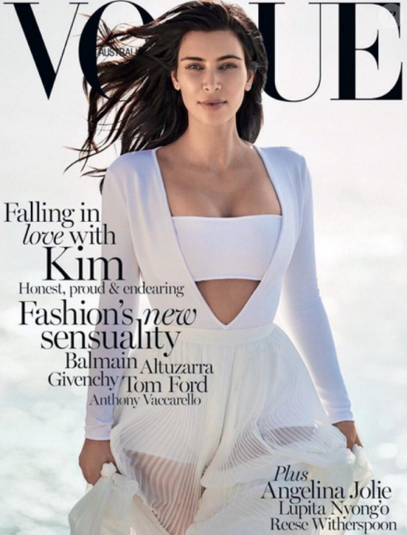 Kim Kardashian pour Vogue Australia, février 2015.
