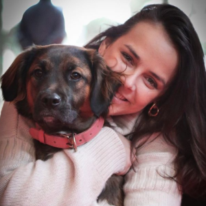 Pauline Ducruet avec sa chienne Mala, photo Instagram 18 février 2018.