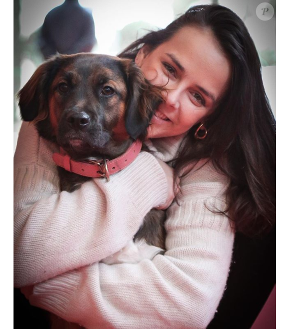 Pauline Ducruet avec sa chienne Mala, photo Instagram 18 février 2018.