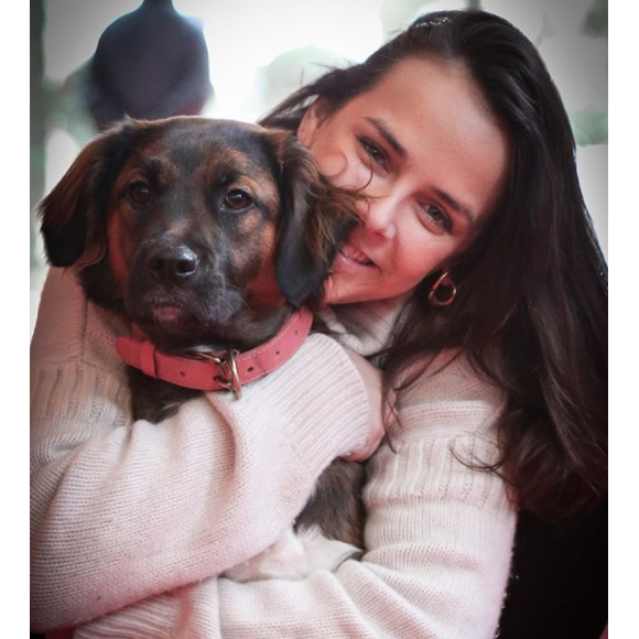 Pauline Ducruet avec sa chienne Mala, photo Instagram 18 février 2018.
