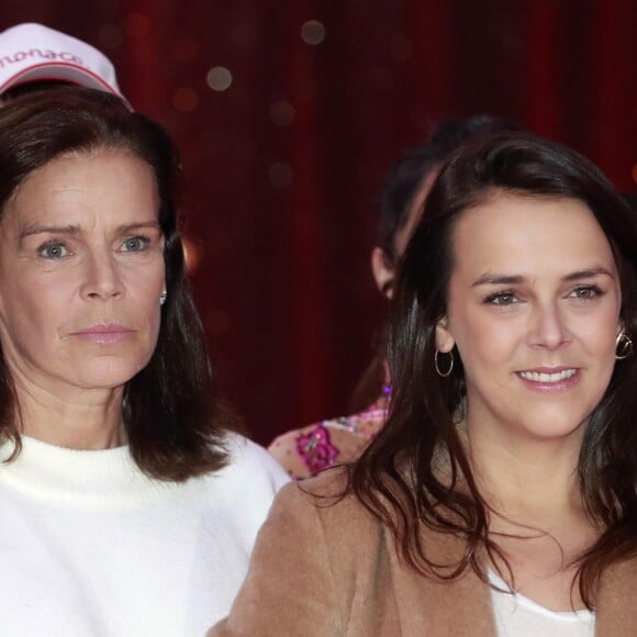 La princesse Stéphanie de Monaco et sa fille Pauline Ducruet lors de la 7e édition du festival New Generation sous le chapiteau de Fontvieille à Monaco le 1er février 2018. © Claudia Albuquerque / Bestimage