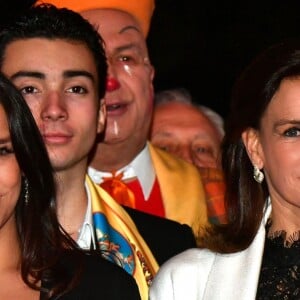 Pauline Ducruet et la princesse Stéphanie de Monaco lors de la soirée de remise des prix du 42e Festival International du Cirque de Monte-Carlo le 23 janvier 2018. © Bruno Bebert/Bestimage