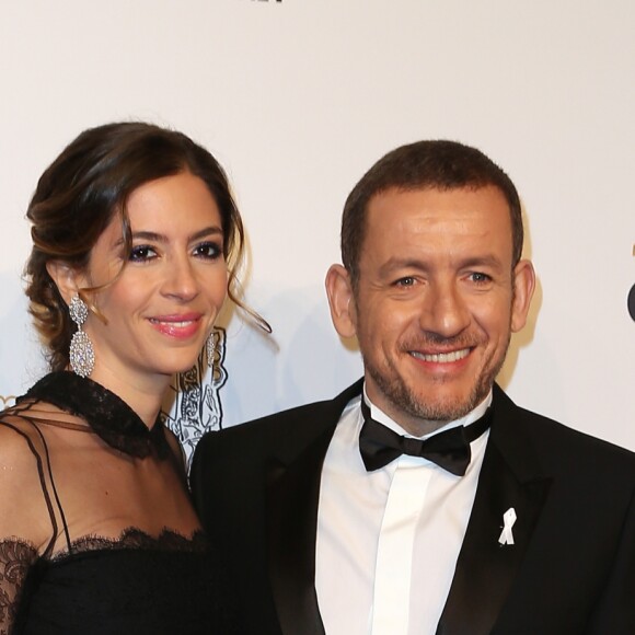 Dany Boon (porte le ruban maintenant on agit) et sa femme Yaël - Photocall lors de la 43ème cérémonie des Cesar à la salle Pleyel à Paris, le 2 mars 2018. © Dominique Jacovides - Olivier Borde / Bestimage