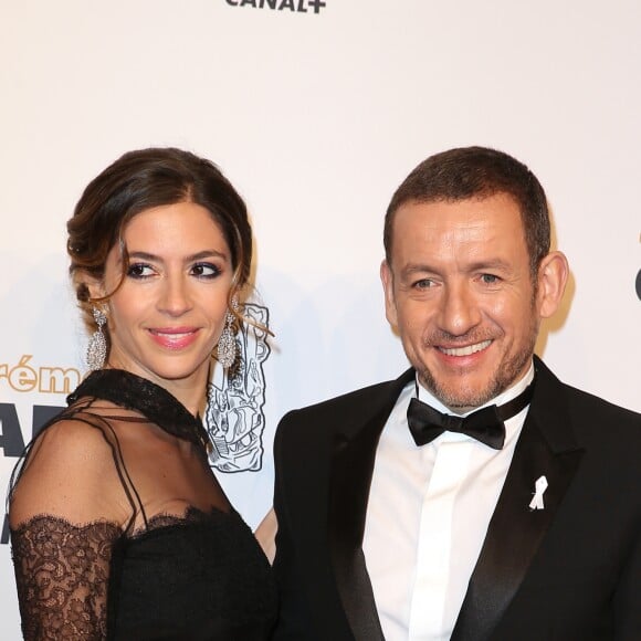 Dany Boon (porte le ruban maintenant on agit) et sa femme Yaël - Photocall lors de la 43ème cérémonie des Cesar à la salle Pleyel à Paris, le 2 mars 2018. © Dominique Jacovides - Olivier Borde / Bestimage