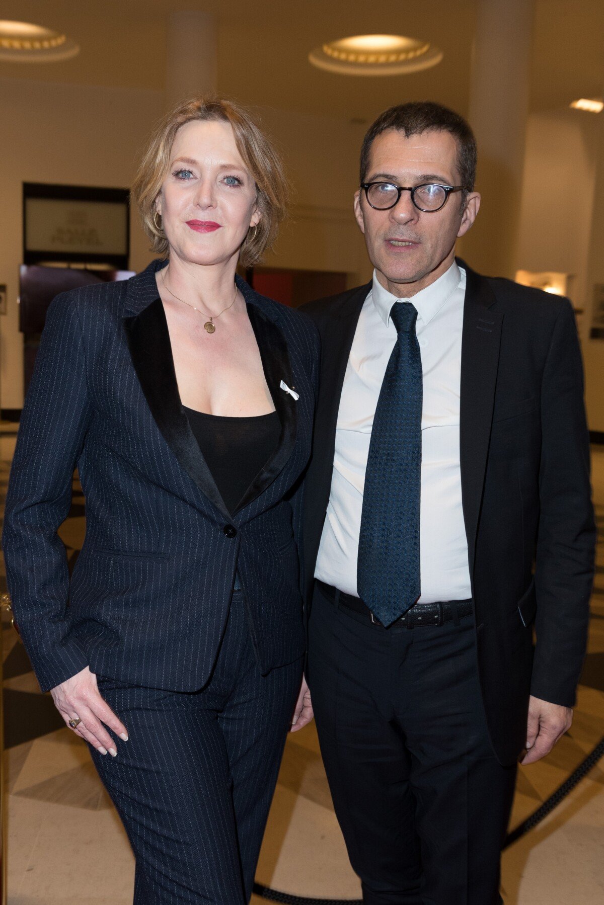 Photo : Agnes Soral et Thierry Falivene - Arrivées lors de la 43ème  cérémonie des Cesar à la salle Pleyel à Paris, le 2 mars 2018. © Dominique  Jacovides - Olivier Borde / Bestimage - Purepeople