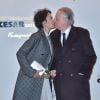 Jeanne Balibar et Frank Castorf au photocall du dîner de la 43ème cérémonie des César au Fouquet's à Paris, le 2 mars 2018. © Giancarlo Gorassini/Bestimage