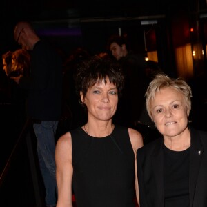 Exclusif - Muriel Robin et sa femme Anne Le Nen - After-party du film Brillantissime à la discothèque L'Arc à Paris, le 15 janvier 2018. Evénement organisé par Five Eyes Production. © Rachid Bellak/Bestimage