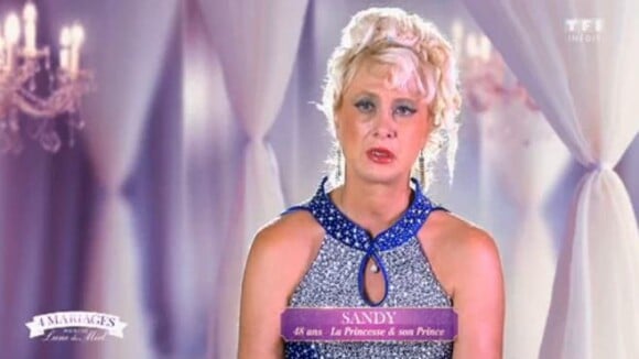 Sandy dans "4 mariages pour 1 lune de miel" (TF1) la semaine du 26 février 2018.