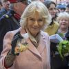 Camilla Parker Bowles sur un marché en visite à Halifax le 16 février 2018