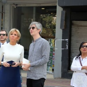 La première dame Brigitte Macron (Trogneux) - La Première Dame française visite le quartier de Lodi Colony à New Delhi en Inde où l'on peut voir du street art - le 11 mars 2018.