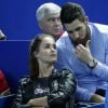 Luka Karabatic et sa compagne Jeny Priez dans les tribunes du tournoi de tennis Open 13 à Marseille, le 19 février 2015.