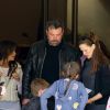 Jennifer Garner avec Ben Affleck et leurs enfants Violet, Seraphina et Samuel - La famille Affleck se retrouve pour aller à la messe à Brentwood, le 25 février 2018