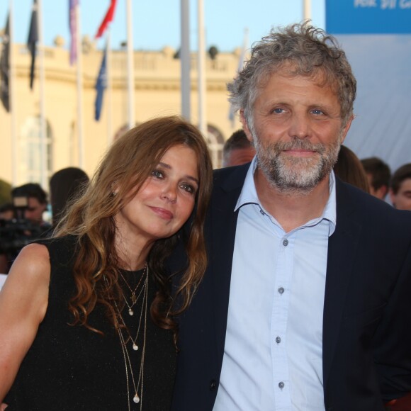 Stéphane Guillon et sa femme Muriel Cousin lors de la première de "Imperium" au 42ème Festival du cinéma américain de Deauville, France, le 9 septembre 2016. © Denis Guignebourg/Bestimage