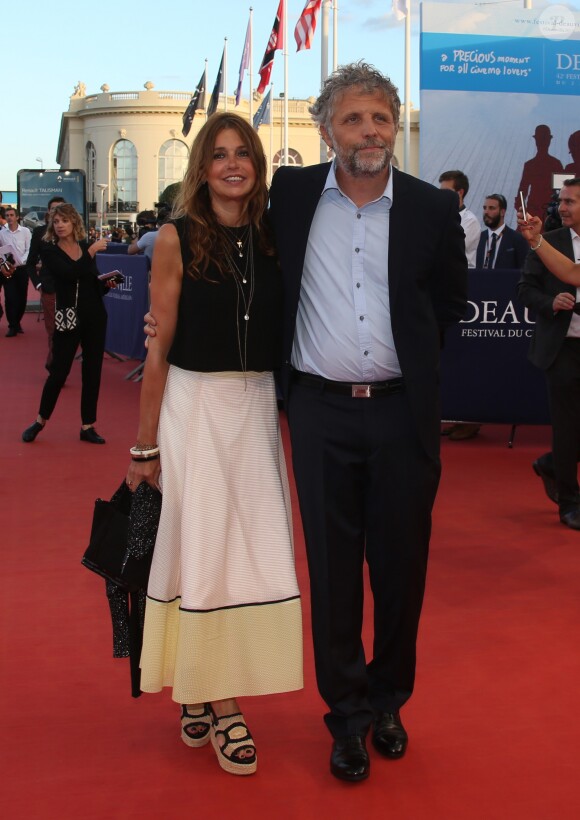 Stéphane Guillon et sa femme Muriel Cousin lors de la première de "Imperium" au 42ème Festival du cinéma américain de Deauville, France, le 9 septembre 2016. © Denis Guignebourg/Bestimage