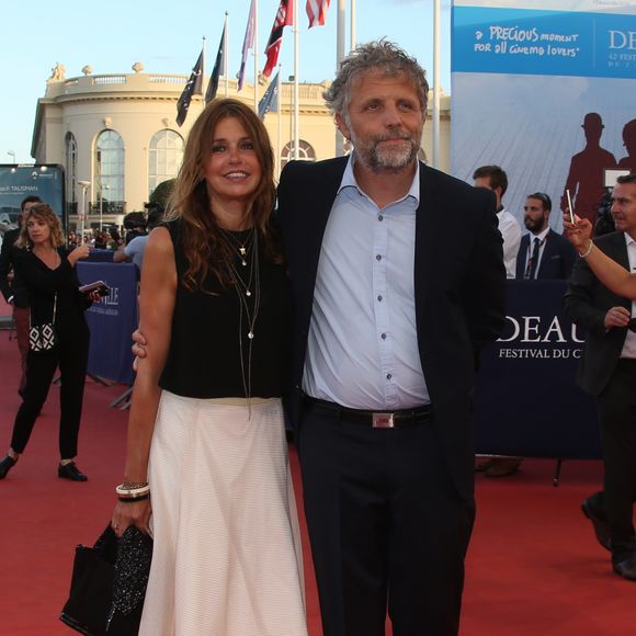 Stéphane Guillon et sa femme Muriel Cousin lors de la première de "Imperium" au 42ème Festival du cinéma américain de Deauville, France, le 9 septembre 2016. © Denis Guignebourg/Bestimage