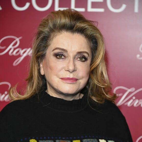 Catherine Deneuve lors de la présentation presse de la nouvelle collection Roger Vivier "Automne-Hiver 2018/2019" à l'Espace Cambon à Paris, le 27 février 2018. © Pierre Perusseau/Bestimage