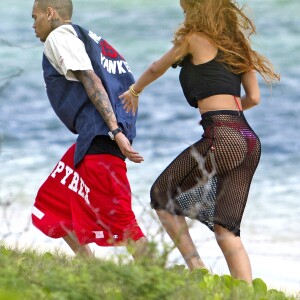 Chris Brown et Rihanna à Hawaï. Février 2013.