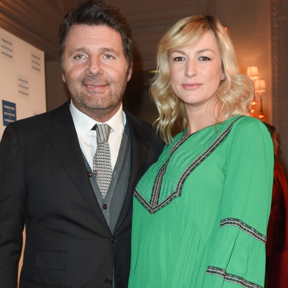Philippe Lellouche et sa compagne Vanessa Boisjean - Soirée de Gala de bienfaisance de La Fondation pour la Recherche en Physiologie à l'hôtel George V à Paris le 19 mars 2018. Lors de cet évènement, les Stéthos d'Or ont récompensé pour la deuxième fois les personnalités qui entreprennent de communiquer de la joie de vivre et du bien-être au public. © Coadic Guirec/Bestimage