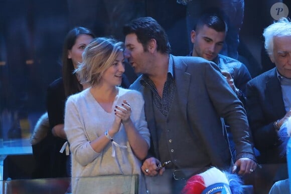 Philippe Lellouche et sa compagne Vanessa Boisjean lors du match de finale du mondial de handball, France - Norvège à l'AccorHotels Arena à Paris, France, le 29 janvier 2017. La France remporte le match 33-26. L'équipe de France décroche son 6ème titre mondial. © Cyril Moreau/Bestimage  (Voir vendeur pour info) (No Web No Blog pour la Belgique et la Suisse) Philippe Lellouche and girlfriend Vanessa Boisjean attending the 25th IHF Men's World Championship 2017 Final between France and Norway at Accorhotels Arena in Paris, France on January 29, 2017. France won 33-26 and the sixth handball world title.29/01/2017 - Paris