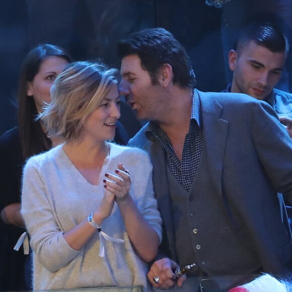 Philippe Lellouche et sa compagne Vanessa Boisjean lors du match de finale du mondial de handball, France - Norvège à l'AccorHotels Arena à Paris, France, le 29 janvier 2017. La France remporte le match 33-26. L'équipe de France décroche son 6ème titre mondial. © Cyril Moreau/Bestimage  (Voir vendeur pour info) (No Web No Blog pour la Belgique et la Suisse) Philippe Lellouche and girlfriend Vanessa Boisjean attending the 25th IHF Men's World Championship 2017 Final between France and Norway at Accorhotels Arena in Paris, France on January 29, 2017. France won 33-26 and the sixth handball world title.29/01/2017 - Paris