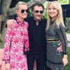 Laeticia et Johnny Hallyday à la présentation de la nouvelle collection Fabletics de Kate Hudson et Demi Lovato au Beverly Hills Hotel de Los Angeles le 10 mai 2017.