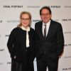 Meryl Streep et Michael Barker à l'avant-première de 'Final Portrait' au musée Solomon R. Guggenheim à New York, le 22 mars 2018.