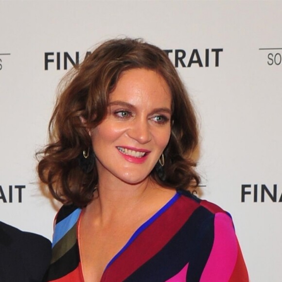 Stanley Tucci et Felicity Blunt enceinte à l'avant-première de 'Final Portrait' au musée Solomon R. Guggenheim à New York, le 22 mars 2018.