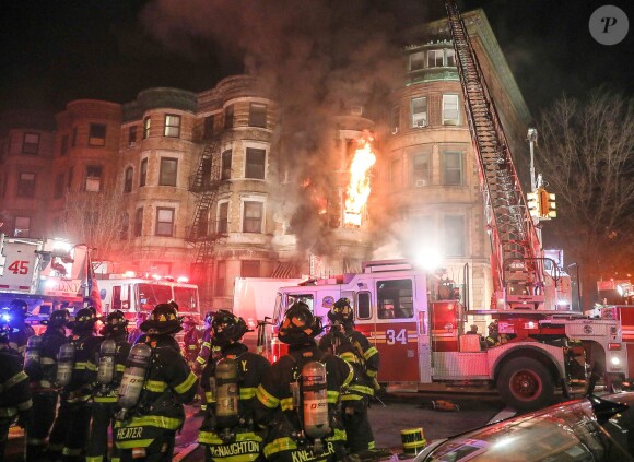 L'incendie sur le tournage du film d'Edward Norton, Motherless Brooklyn, le 22 mars 2018 à New York