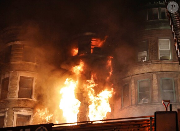 L'incendie sur le tournage du film d'Edward Norton, Motherless Brooklyn, le 22 mars 2018 à New York