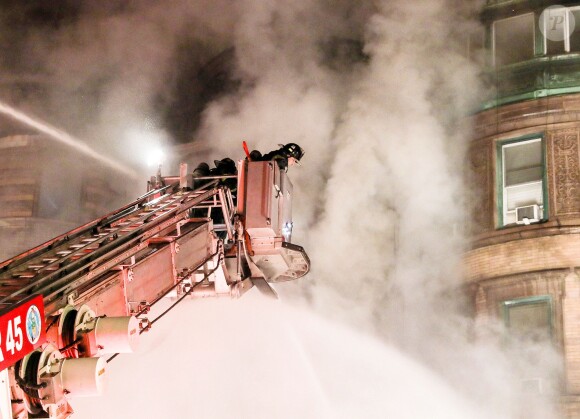 L'incendie sur le tournage du film d'Edward Norton, Motherless Brooklyn, le 22 mars 2018 à New York