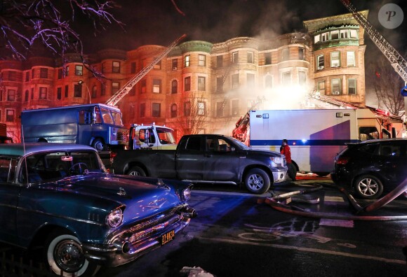 L'incendie sur le tournage du film d'Edward Norton, Motherless Brooklyn, le 22 mars 2018 à New York