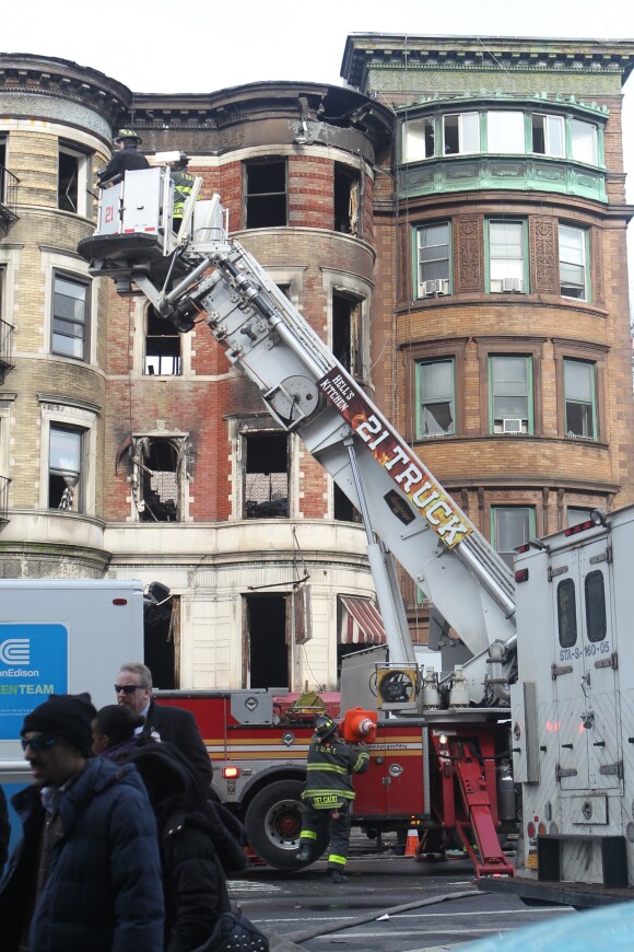 L'incendie sur le tournage du film d'Edward Norton, Motherless Brooklyn, le 22 mars 2018 à New York