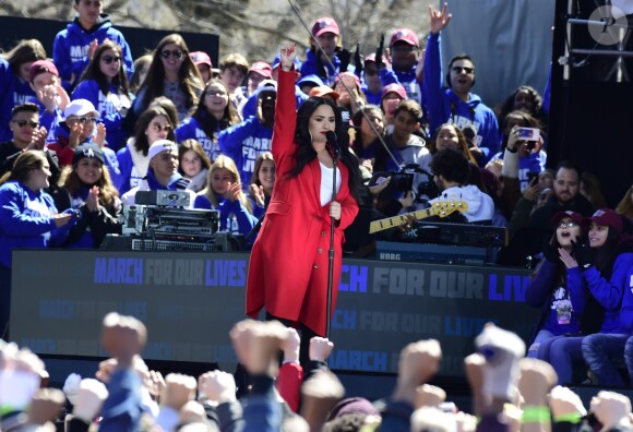 Demi Lovato participe à la manifestation March for Our Lives à Washington. Le 24 mars 2018.