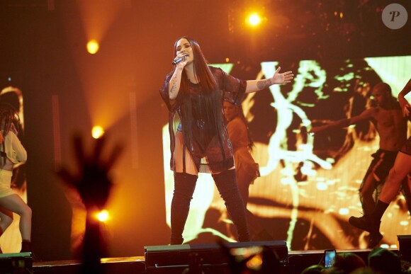 Demi Lovato en concert au Target Center à Minneapolis, le 11 mars 2018.