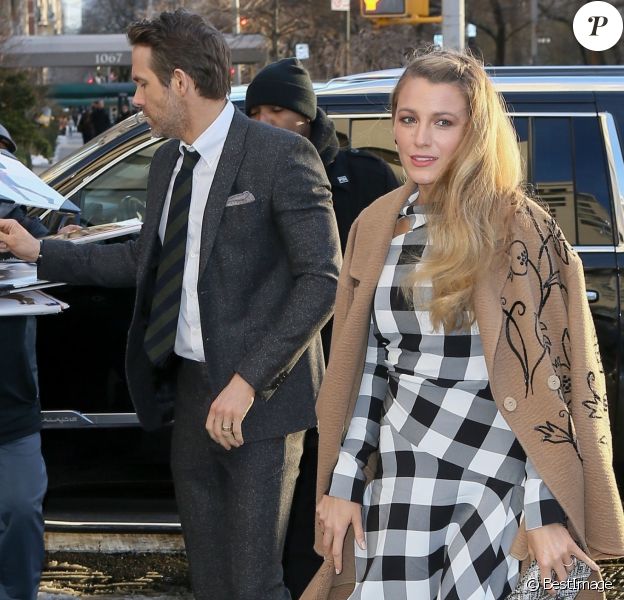 Blake Lively et son mari Ryan Reynolds arrivent à la première de 'Final Portrait' au musée Solomon R. Guggenheim à New York, le 22 mars 2018.