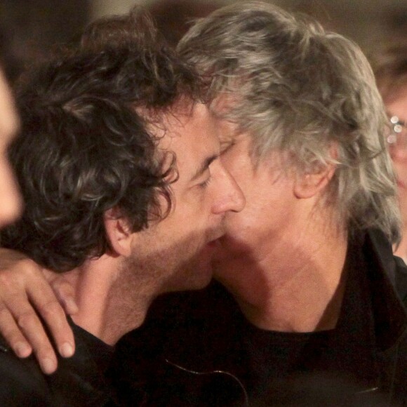Arthu H et son père Jacques Higelin à Paris, le 6 octobre 2009.