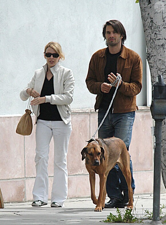Kylie Minogue et Olivier Martinez à Monaco, le 20 mai 2003.