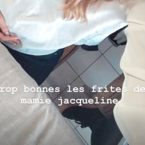 Camille Cerf dément être enceinte sur Instagram, lundi 9 avril 2018.