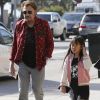 Johnny Hallyday avec sa femme Laeticia, leurs filles Jade et Joy, à Santa Monica, le 1er avril 2017.